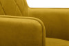 PYRUS Krzesło do salonu welur żółte musztardowy/czarny - zdjęcie 7