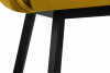 PYRUS Krzesło do salonu welur żółte musztardowy/czarny - zdjęcie 6