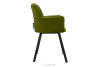 PYRUS Krzesło do salonu welur zielone oliwkowy/czarny - zdjęcie 4