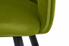 PYRUS Krzesło do salonu welur zielone oliwkowy/czarny - zdjęcie 9