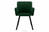 PYRUS Krzesła welurowe butelkowa zieleń 2szt ciemny zielony/czarny - zdjęcie 5