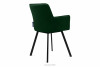 PYRUS Krzesła welurowe butelkowa zieleń 2szt ciemny zielony/czarny - zdjęcie 7