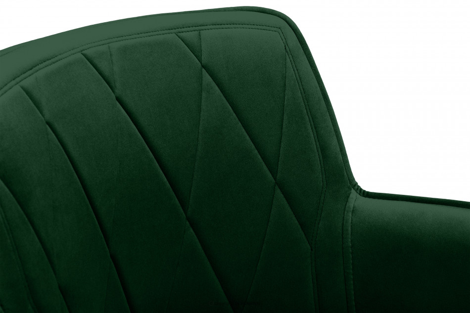PYRUS Krzesło do salonu welur butelkowa zieleń ciemny zielony/czarny - zdjęcie 9