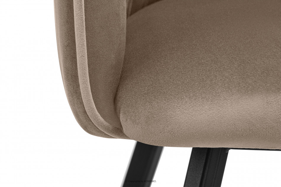 PYRUS Krzesło do salonu welur beżowe beżowy/czarny - zdjęcie 8