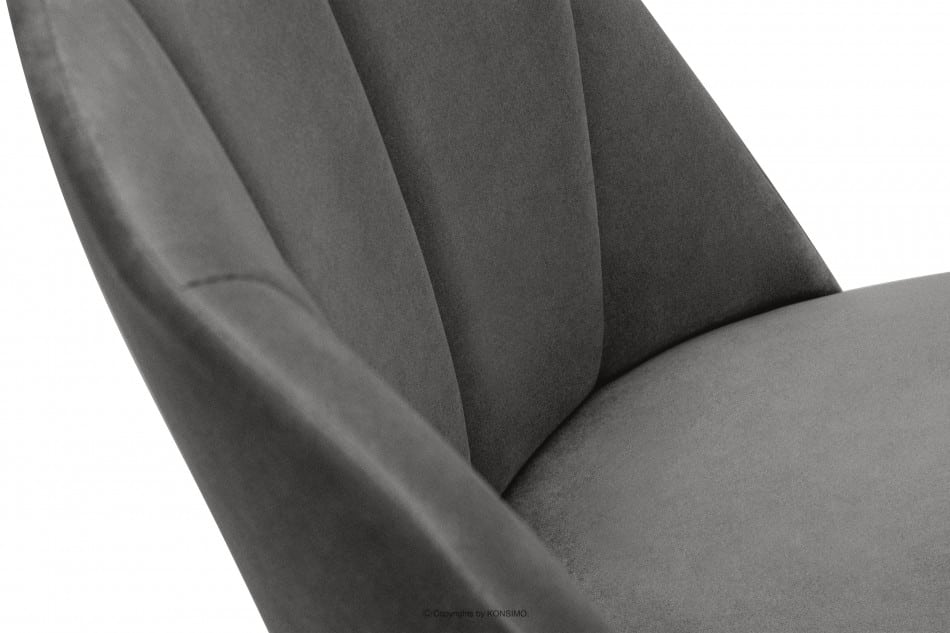 RIFO Krzesła tapicerowane welurowe szare 2szt szary/jasny dąb - zdjęcie 11