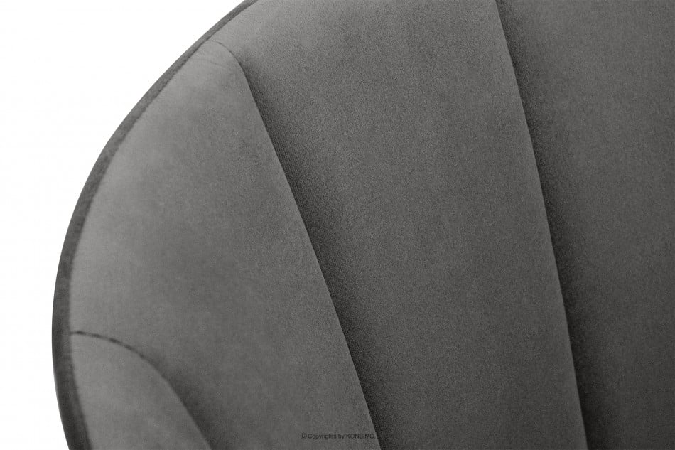 RIFO Krzesła tapicerowane welurowe szare 2szt szary/jasny dąb - zdjęcie 10