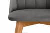 RIFO Krzesła tapicerowane welurowe szare 2szt szary/jasny dąb - zdjęcie 10
