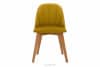RIFO Krzesła tapicerowane welurowe żółte 2szt miodowy/jasny dąb - zdjęcie 5