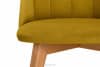 RIFO Krzesła tapicerowane welurowe żółte 2szt miodowy/jasny dąb - zdjęcie 10