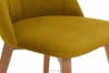 RIFO Krzesła tapicerowane welurowe żółte 2szt miodowy/jasny dąb - zdjęcie 9