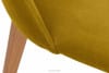 RIFO Krzesła tapicerowane welurowe żółte 2szt miodowy/jasny dąb - zdjęcie 8