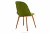 RIFO Krzesło tapicerowane welurowe zielone oliwkowy/jasny dąb - zdjęcie 5