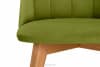 RIFO Krzesło tapicerowane welurowe zielone oliwkowy/jasny dąb - zdjęcie 8