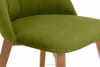 RIFO Krzesło tapicerowane welurowe zielone oliwkowy/jasny dąb - zdjęcie 7