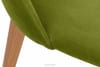 RIFO Krzesła tapicerowane welurowe zielone 2szt oliwkowy/jasny dąb - zdjęcie 8