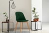 RIFO Krzesła tapicerowane welurowe butelkowa zieleń 2szt ciemny zielony/jasny dąb - zdjęcie 2