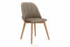 RIFO Krzesło tapicerowane welurowe beżowe beżowy/jasny dąb - zdjęcie 1
