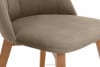 RIFO Krzesło tapicerowane welurowe beżowe beżowy/jasny dąb - zdjęcie 7