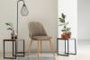 RIFO Krzesło tapicerowane welurowe beżowe beżowy/jasny dąb - zdjęcie 2