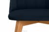 RIFO Krzesło tapicerowane welurowe granatowe granatowy/jasny dąb - zdjęcie 8