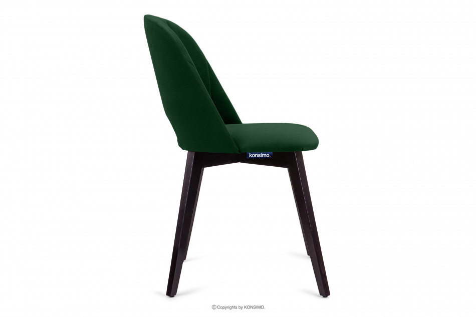BOVIO Krzesło do salonu butelkowa zieleń ciemny zielony/wenge - zdjęcie 3