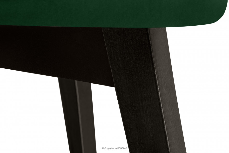 BOVIO Krzesło do salonu butelkowa zieleń ciemny zielony/wenge - zdjęcie 7