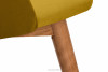 BAKERI Krzesło skandynawskie welur żółte musztardowy/jasny dąb - zdjęcie 6