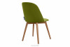BAKERI Krzesła skandynawskie welur zielone 2szt oliwkowy/jasny dąb - zdjęcie 7