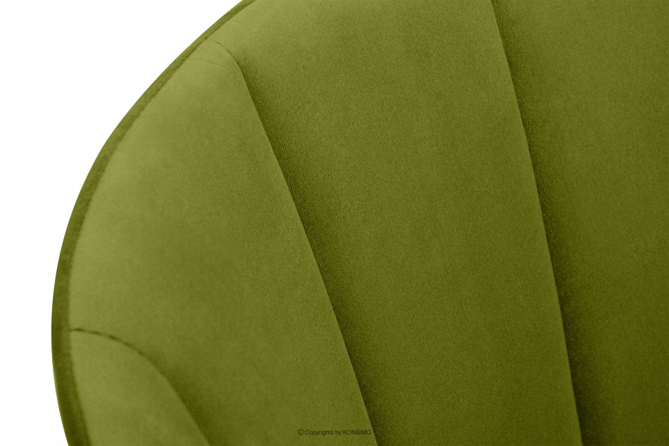 BAKERI Krzesło skandynawskie welur zielone oliwkowy/jasny dąb - zdjęcie 8