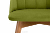 BAKERI Krzesło skandynawskie welur zielone oliwkowy/jasny dąb - zdjęcie 8