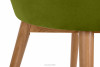 BAKERI Krzesło skandynawskie welur zielone oliwkowy/jasny dąb - zdjęcie 7