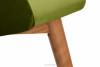 BAKERI Krzesło skandynawskie welur zielone oliwkowy/jasny dąb - zdjęcie 6