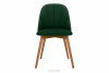 BAKERI Krzesło skandynawskie welur butelkowa zieleń ciemny zielony/jasny dąb - zdjęcie 3