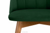 BAKERI Krzesło skandynawskie welur butelkowa zieleń ciemny zielony/jasny dąb - zdjęcie 8