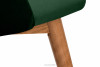 BAKERI Krzesła skandynawskie welur butelkowa zieleń 2szt ciemny zielony/jasny dąb - zdjęcie 8