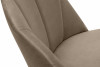 BAKERI Krzesła skandynawskie welur beżowe 2szt beżowy/jasny dąb - zdjęcie 12