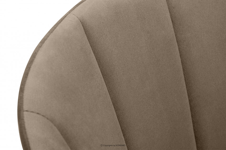BAKERI Krzesło skandynawskie welur beżowe beżowy/jasny dąb - zdjęcie 8