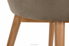 BAKERI Krzesła skandynawskie welur beżowe 2szt beżowy/jasny dąb - zdjęcie 9