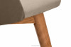 BAKERI Krzesła skandynawskie welur beżowe 2szt beżowy/jasny dąb - zdjęcie 8