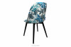BAKERI Krzesła w kwiaty do jadalni 2szt beżowy/niebieski - zdjęcie 4