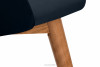 BAKERI Krzesła skandynawskie welur granatowe 2szt granatowy/jasny dąb - zdjęcie 8