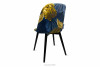 BAKERI Granatowe krzesła kwiaty złote na nóżkach 2szt granatowy/złoty - zdjęcie 4