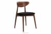 RABI Krzesło drewniane orzech czarny welur czarny/orzech średni - zdjęcie 1