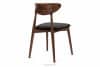 RABI Krzesło drewniane orzech czarny welur czarny/orzech średni - zdjęcie 4