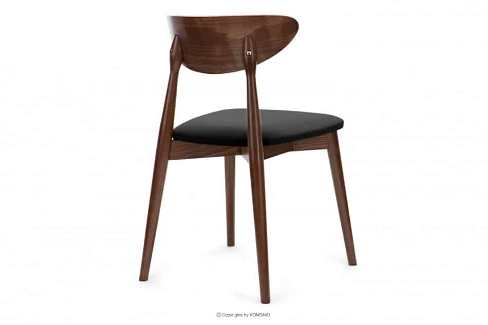 RABI Krzesła drewniane orzech czarny welur 2szt czarny/orzech średni - zdjęcie 5