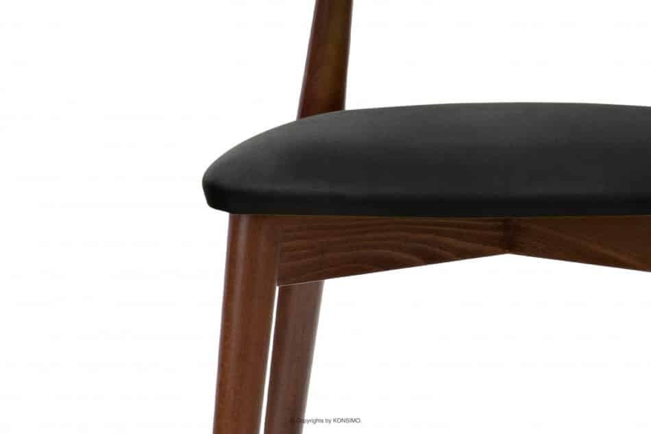 RABI Krzesło drewniane orzech czarny welur czarny/orzech średni - zdjęcie 8