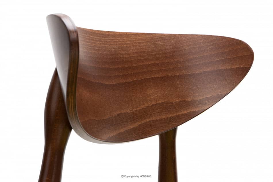 RABI Krzesło drewniane orzech czarny welur czarny/orzech średni - zdjęcie 6