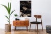 RABI Krzesło drewniane orzech czarny welur czarny/orzech średni - zdjęcie 2