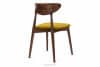 RABI Krzesło drewniane orzech żółty welur musztardowy/orzech średni - zdjęcie 4