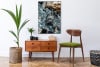 RABI Krzesło drewniane orzech zielony welur oliwkowy/orzech średni - zdjęcie 2